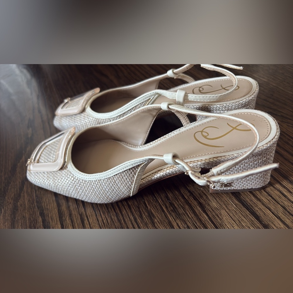SAM EDELMAN Tracie Slingback Pump in Light Natural 7.5